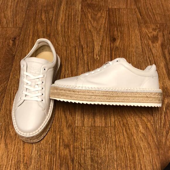 Rag & Bone Kent Espadrille in White with Jute Platform Size 9 (39) - Picture 4 of 15